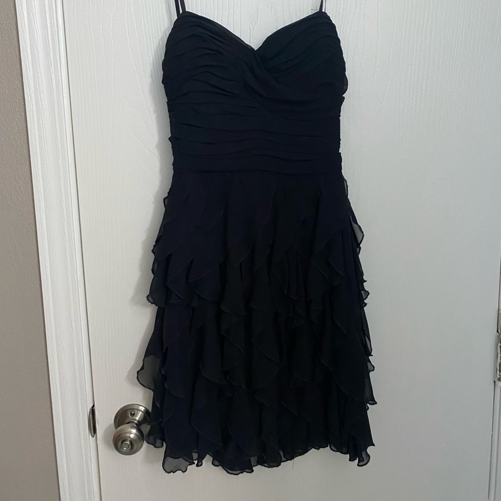 Black strapless dress